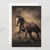 Invitation Beautiful horse throw pillow (Devant / Derrière)