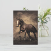 Invitation Beautiful horse throw pillow (Debout devant)