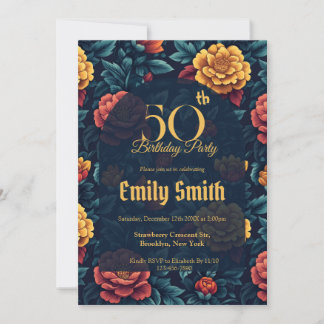Invitation Beautiful Rose Aesthetic Nature-Inspired Parties