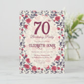 Invitation Beautiful Rose Themed Beach Party (Debout devant)