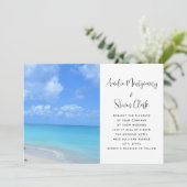 Invitation Beautiful Turquoise Tropical Beach Wedding (Debout devant)