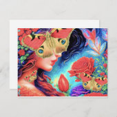 Invitation "Beautopia" Papillon ART Belle Surreal Femme (Devant / Derrière)