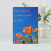 Invitation Beauty Nature Floral Californie Mariage de pavot (Debout devant)