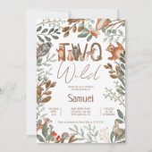 Invitation Beaux animaux de la forêt de verdure forêt bois 2e (Devant)