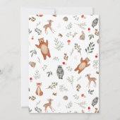 Invitation Beaux animaux de la forêt de verdure forêt bois 2e (Dos)