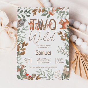 Invitation Beaux animaux de la forêt de verdure forêt bois 2e