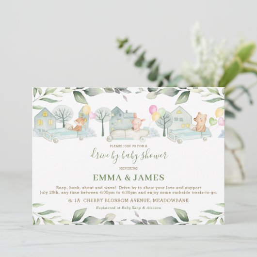 Invitation Beaux Animaux Voitures Végétation Conduite Par Bab (Debout devant)