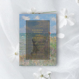 Invitation Beaux-Arts Monet La Promenade à Pourville Mariage