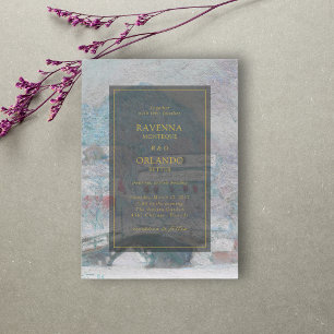 Invitation Beaux-arts Monet Sandvika Norvège Mariage