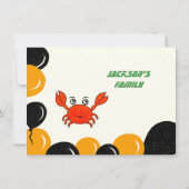Invitation Beaux crabes rouges (Dos)