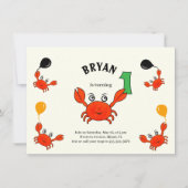 Invitation Beaux crabes rouges (Devant)