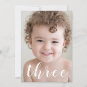 Invitation Beaux garçons 3ème anniversaire fête Photo & Scrip (Devant)