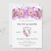 Invitation Beaux Lys Pour La Fête Des Mères (Devant)