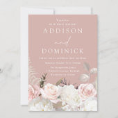 Invitation Beaux Roses botaniques Toutes les saisons Mariage (Devant)