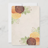 Invitation Beaux Roses d'automne - Enregistrer la date (Dos)