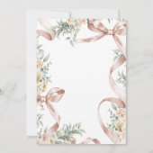 Invitation Beaux rubans & Baby shower Floral (Dos)