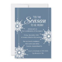 Beaux Snowflakes -Invitation Fête de Vacances