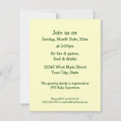 Invitation Bébé (Dos)