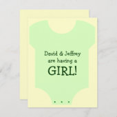 Invitation Bébé (Devant / Derrière)