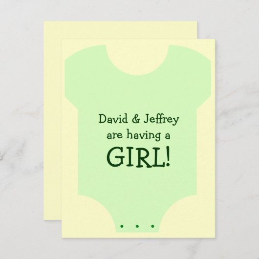 Invitation Bébé (Devant / Derrière)