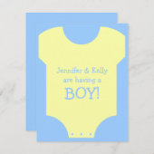 Invitation Bébé (Devant / Derrière)