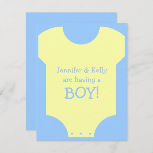 Invitation Bébé (Devant / Derrière)