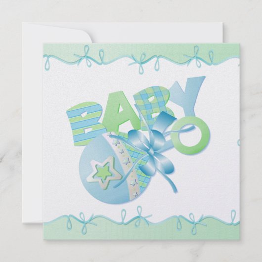 Invitation bébé 5.25" x 5.25" (Devant)