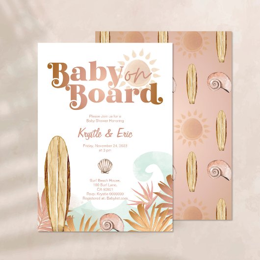 Invitation Bébé à Bord Baby Shower
