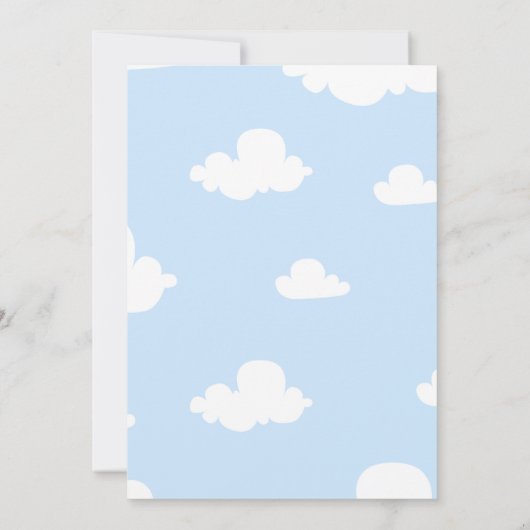 Invitation Bébé à bord ! Baby shower d'avion (Dos)