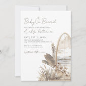 Invitation Bébé à bord Baby shower de plage Boho d'été (Devant)