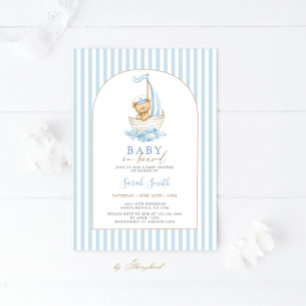 Invitation Bébé à bord Baby Shower Garçon