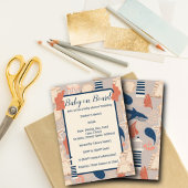 Invitation Bébé à bord Baby shower nautique