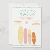 Invitation Bébé à bord Baby shower Ocean Thème (Devant)