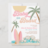 Invitation Bébé à bord Baby shower Sprinkle Surfing Douche (Devant)