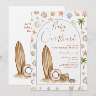 Invitation Bébé à Bord   Cadre Arch Beach Baby Shower