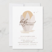 Invitation Bébé à Bord Fille de Surf Boho Plage Baby Shower (Devant)