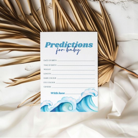Invitation Bébé À Bord Prédictions De Baby shower Pour Bébé