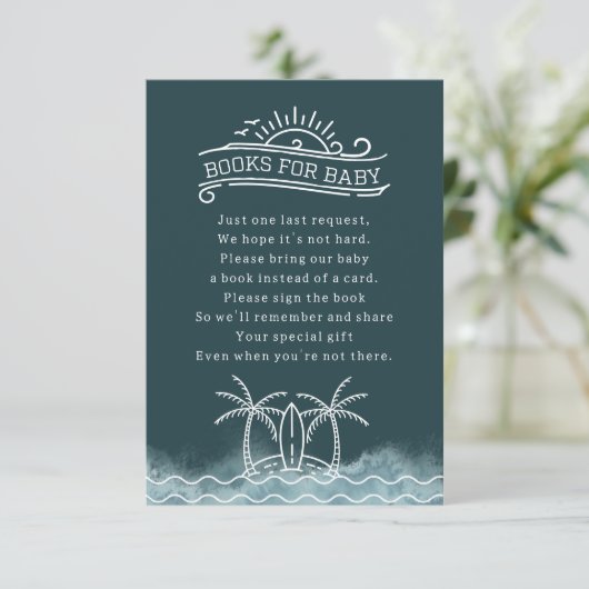 Invitation Bébé À Bord Réserver Demande Ardoise Bleue Bébé Do (Debout devant)