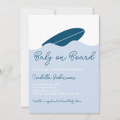 Invitation Bébé à bord Surf Beach Baby shower garçon (Devant)