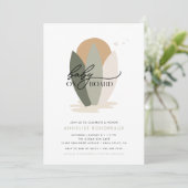 Invitation Bébé À Bord Surf Boho Beach Baby shower neutre (Debout devant)