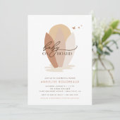 Invitation Bébé À Bord Surf Boho Beach Baby shower neutre (Debout devant)