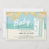 Invitation Bébé à bord Surf de plage Baby shower garçon (Devant)