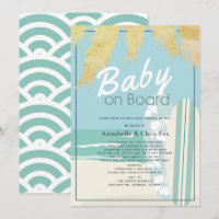 Bébé à bord Surf de plage Baby shower garçon par c