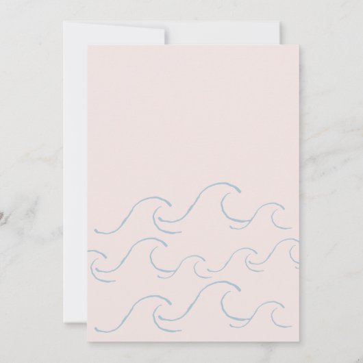 Invitation Bébé à bord Surf main tiré bébé garçon douche (Dos)