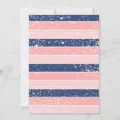 Invitation Bébé à bord surf splash rose bébé douche (Dos)