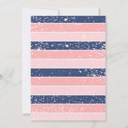 Invitation Bébé à bord surf splash rose bébé douche (Dos)