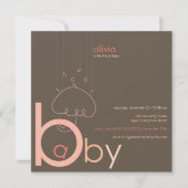 Invitation Bébé a dans le Baby shower de la fille Whimsical r (Devant)