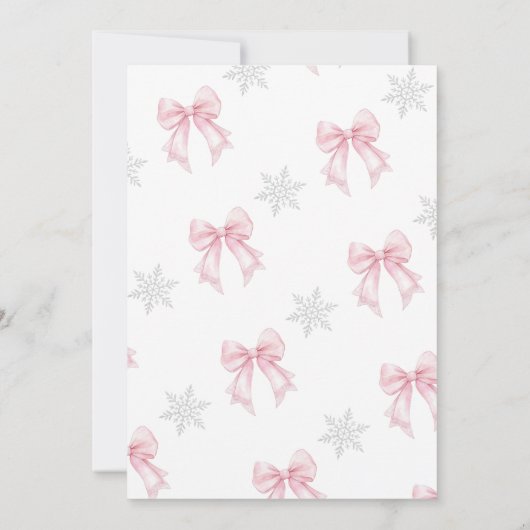 Invitation Bébé à la chèvre rose Il fait froid à l’extérieur (Dos)