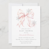 Invitation Bébé à la chou rose Il fait froid dehors du Baby s (Devant)