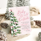 Invitation Bébé à la chou rose Il fait froid dehors du Baby s